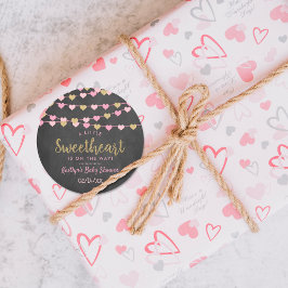 Hanging Liebe Herz Kleine Sweetheart Baby Dusche Runder Aufkleber