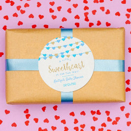 Hanging Liebe Herz Kleine Sweetheart Baby Dusche Runder Aufkleber