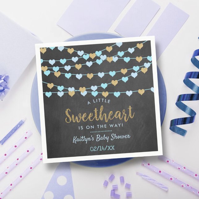 Hanging Liebe Herz Kleine Sweetheart Baby Dusche Serviette (Von Creator hochgeladen)