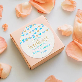 Hanging Liebe Herz Little Sweetheart Geburtstag Runder Aufkleber