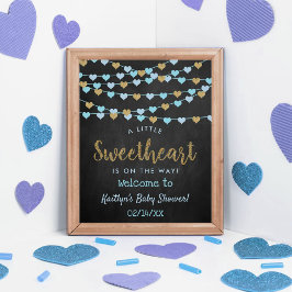 Hanging Liebe Herz Sweetheart Babydusche Willkomme Poster