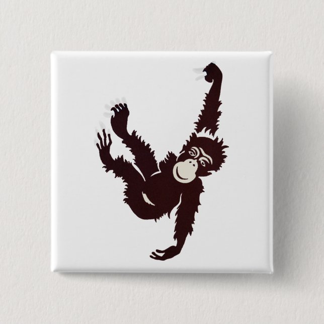 Hanging Monkey Button (Vorderseite)