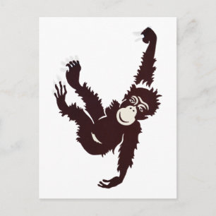 Hanging Monkey Postkarte