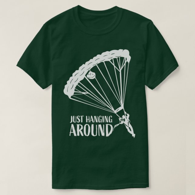 Hanging nur um den lustigen Parachuting Lover Skyd T-Shirt (Design vorne)