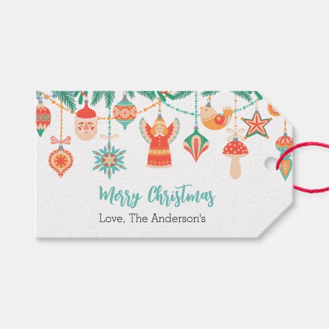 Hanging Ornaments Weihnachtsgeschenk Tag Geschenkanhänger (Vorderseite (Horizontal))