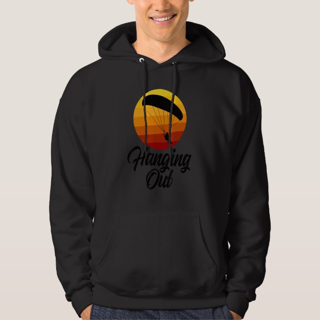 Hanging Out Retro   Women Paraglider Adventure Hoodie (Vorderseite)
