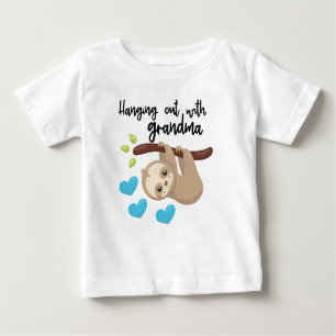 Hanging out with grandma onsie baby t-shirt