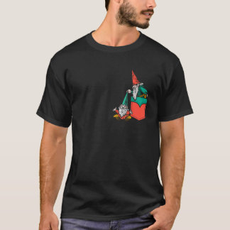 Hanging Pocket Gnome Gnomies T-Shirt