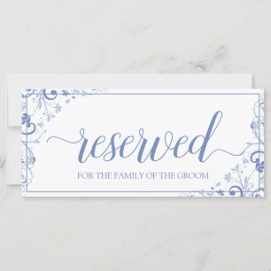 Hanging Reserved Sign   Chic Bouquet- Blue-Gray