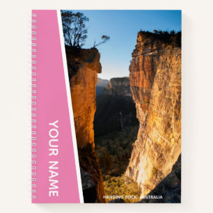 Hanging Rock Blue Mountains Australien Sunset Pink Notizbuch