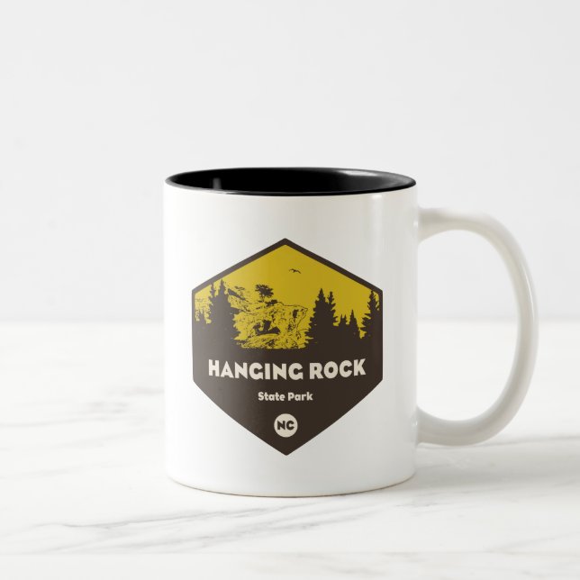 Hanging Rock Staat Park, North Carolina Zweifarbige Tasse (Rechts)