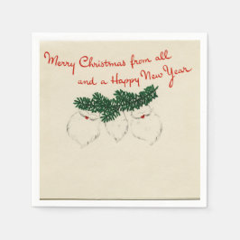 Hanging Santa Beards Paper Napkin Serviette
