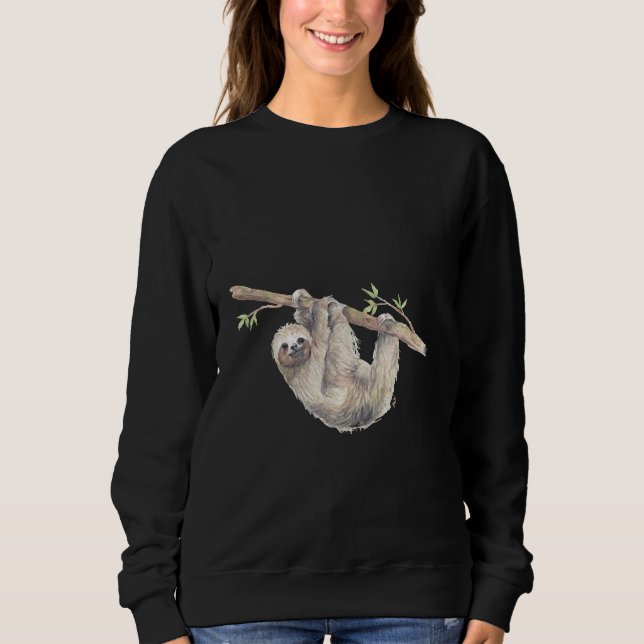 Hanging Sloth Painting Sweatshirt (Vorderseite)