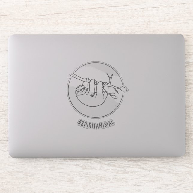 Hanging Sloth Spirit Animal Funny Vinyl Cut Out Aufkleber (Computer)