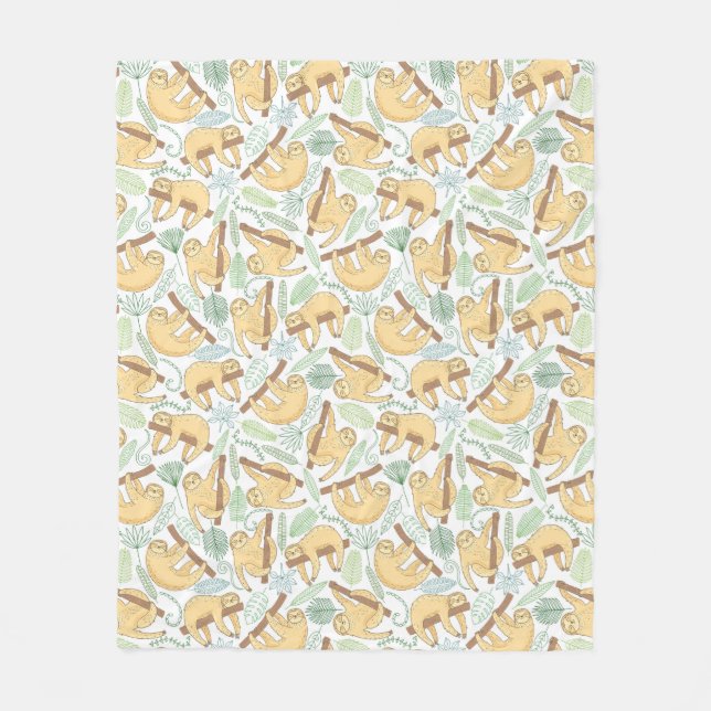 Hanging Sloths Fleecedecke (Vorderseite)