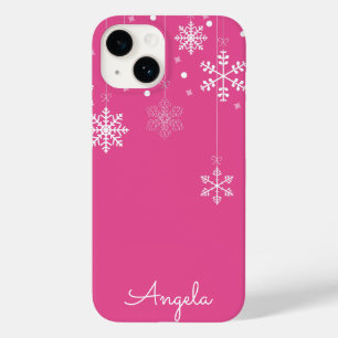 Hanging Snowflakes Rosa Einzigartiger Name iPhone Case-Mate iPhone 14 Hülle