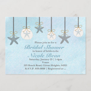 Hanging Starfish & Sand Dollars Beach Einladungen