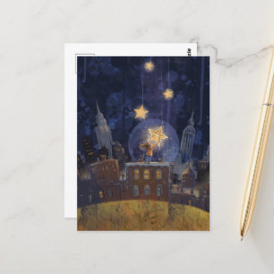 Hanging Stars Art Matte Postkarte