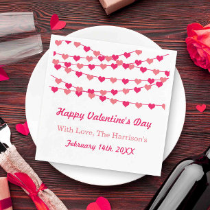 Hanging String Liebe Herzlichen Glückwunsch Valent Serviette