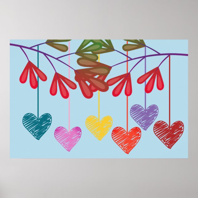 Hanging Tree Hearts Poster (Vorne)
