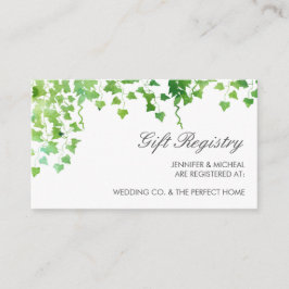 Hanging Vines Greenerity Wedding Gift Registrierun Begleitkarte
