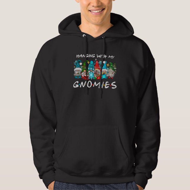 Hanging With My Gnomies Christmas  Gnome Christmas Hoodie (Vorderseite)