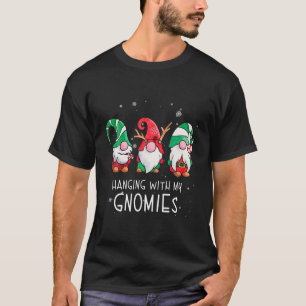 Hanging With My Gnomies Nordic Santa Gnome Christm T-Shirt