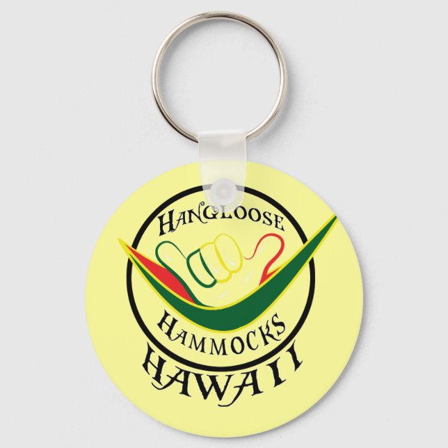 HANGLOOSE HAMMOCKS HAWAII-SHAKKA KEY KETTE SCHLÜSSELANHÄNGER (Vorderseite)