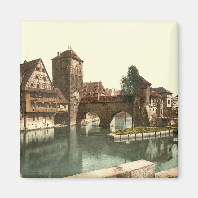 Hangman Bridge, Nürnberg, Bayern, Deutschland Magnet (Vorne)