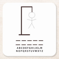 Hangman Game Party Untersetzer