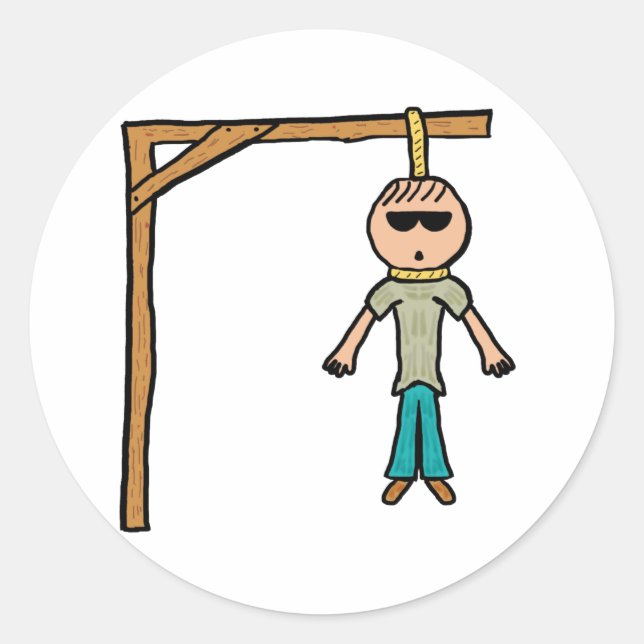 Hangman Runder Aufkleber (Vorderseite)