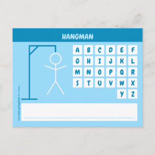 Hangman Word Game Postkarte