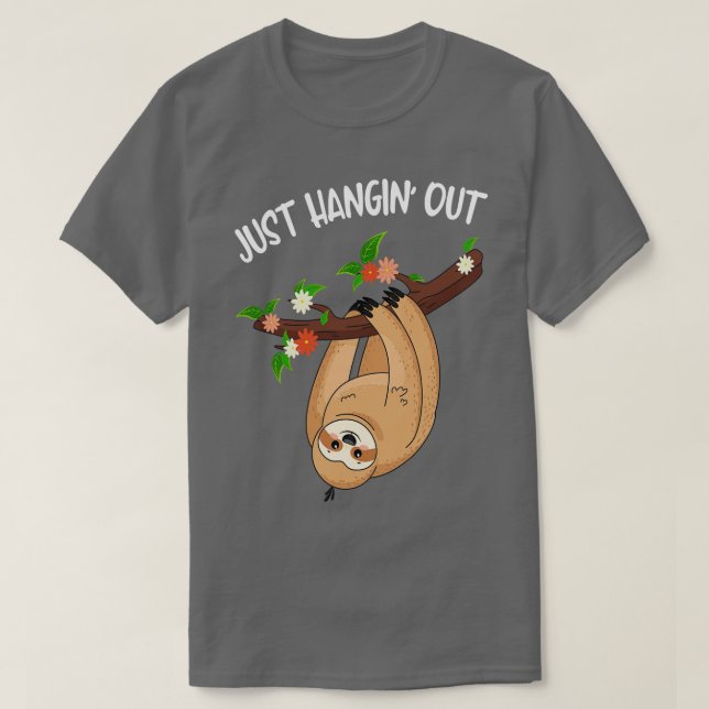 Hangout Funny Niedlich Sloth T-Shirt (Design vorne)