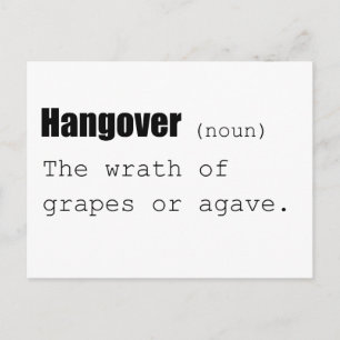 Hangover Definition Funny Postkarte