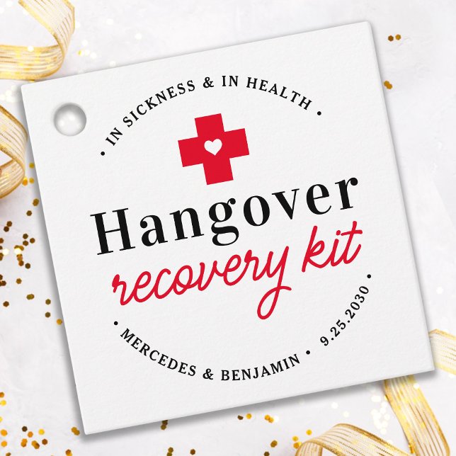 Hangover Erholung Kit Personalisiert Wedding Party Geschenkanhänger (Von Creator hochgeladen)