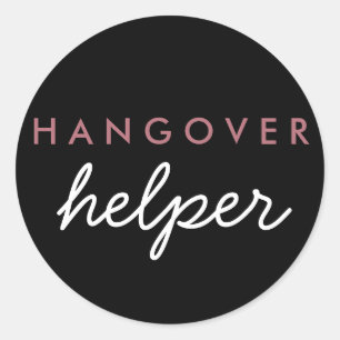 Hangover Helper Gastgeschenk Hochzeit Sticker Rose
