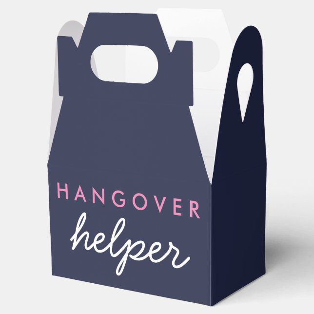 Hangover Helper Gastgeschenk Hochzeit w Hashtag Na Geschenkschachtel (Geöffnet)