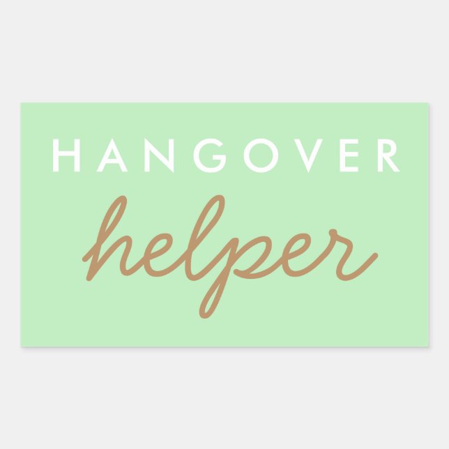 Hangover Helper Wedding Bachelorette Favor Sticker (Vorderseite)
