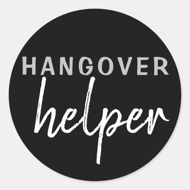 Hangover Helper Wedding Bachelorette Favor Sticker (Vorderseite)