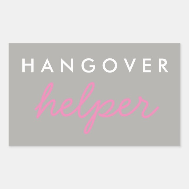 Hangover Helper Wedding Bachelorette Favor Sticker (Vorderseite)