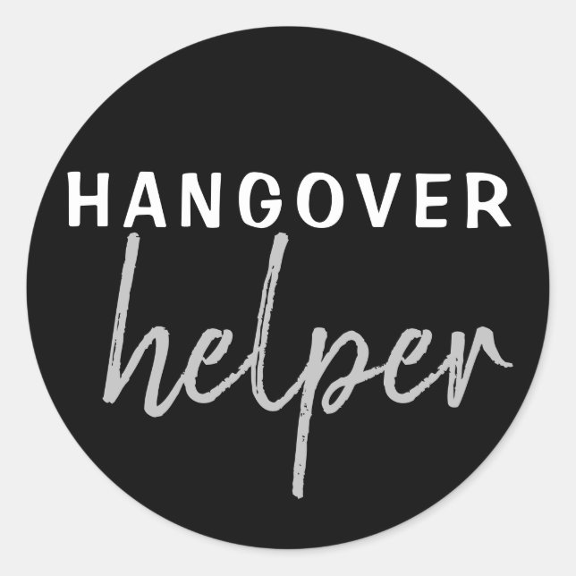 Hangover Helper Wedding Bachelorette Favor Sticker (Vorderseite)