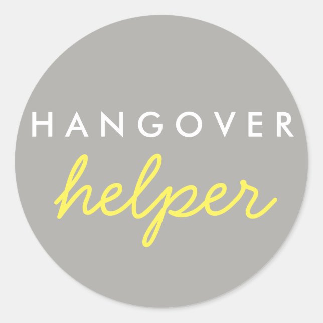 Hangover Helper Wedding Bachelorette Favor Sticker (Vorderseite)
