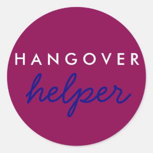 Hangover Helper Wedding Bachelorette Favor Sticker