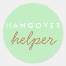 Hangover Helper Wedding Bachelorette Favor Sticker