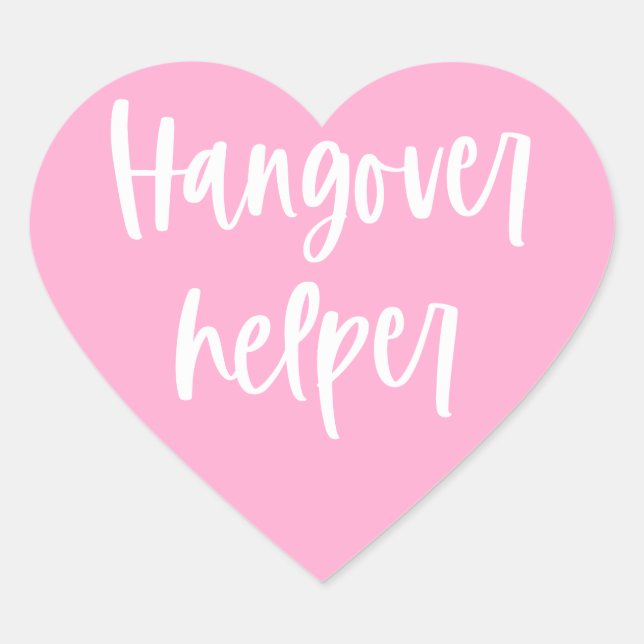 Hangover Helper Wedding Erholung Kit Herz-Aufkleber (Vorderseite)