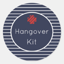 Hangover Kit Aufkleber für Navy und White Stripes