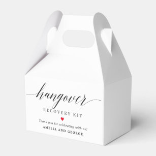 Hangover Kit Editable Color Modern Script Geschenkschachtel