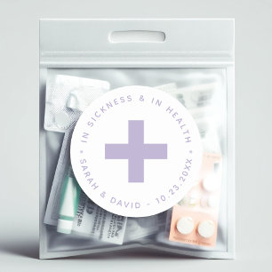 Hangover Kit Lavender Cross in Krankheit und Gesun Runder Aufkleber