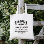 Hangover Relief Kit | GASTGESCHENK HOCHZEIT Tragetasche<br><div class="desc">Halten Sie diese Tasche mit Wasser, Snacks und Schmerzlinderung und geben Sie sie als Gastgeschenke Hochzeiten oder Begrüßungstaschen ... Ihre müden Gäste werden sich bedanken! Design-Features "Hangover Relief Kit — In Sickness and In Health" in Vintager, schwarzer apothecarischer Schrift, mit Ihren Namen und Hochzeitstermin. Klicken Sie bei Bedarf auf "Anpassen",...</div>