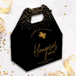 Hangover Relief Kit Moderne Gold Glitzer Hochzeit Geschenkschachtel